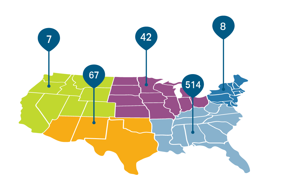 DD&F_by_the_Numbers_charts 2020-03 Projects by region map